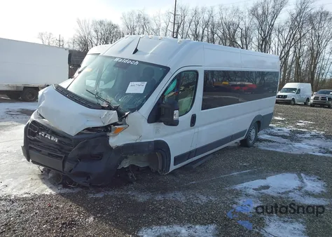 2025 Ram Promaster 3500 Cargo Van Tradesman High Roof 159 Wb Ext z USA, uszkodzony, nr VIN 3C6MRVJG8SE510355